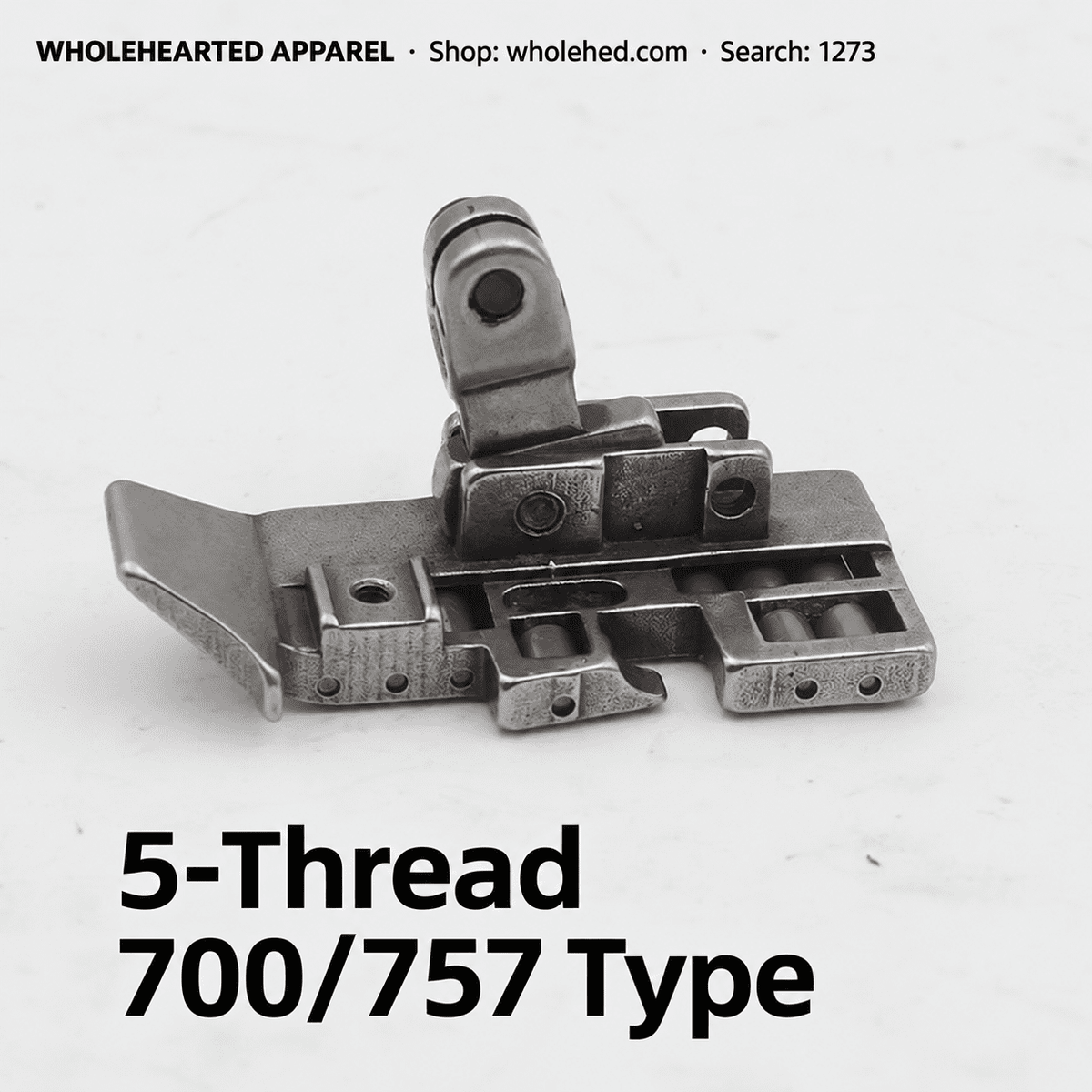 1273★ 4-Faden- und 5-Faden-Rollennähfuß für Overlock-Nähmaschinen, für schwere Stoffe, knitterarmes Design