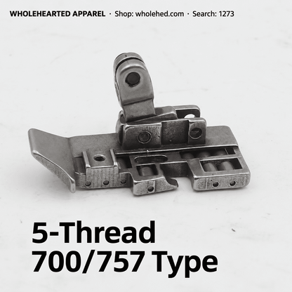 1273★ 4-Faden- und 5-Faden-Rollennähfuß für Overlock-Nähmaschinen, für schwere Stoffe, knitterarmes Design
