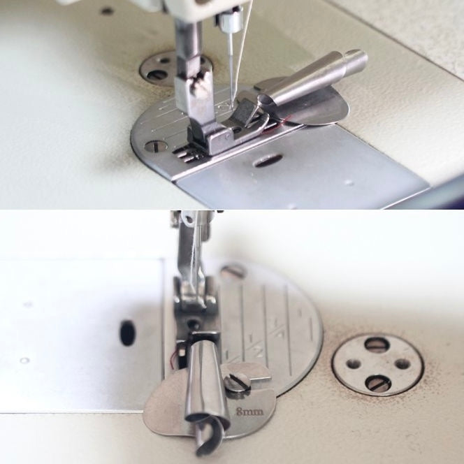 1074★Household vintage sewing machine, universal computer flatbed, spiral rolling edge maker for handmade towel rolling edge pull tube