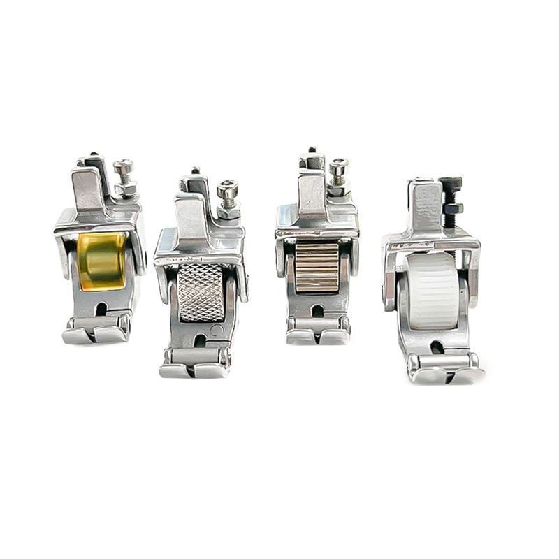 1379★  New double roller presser foot, flat car thick material leather curtain cotton coat all-steel multi-functional roller presser foot