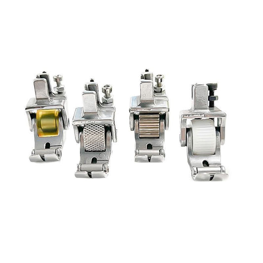 1379★  New double roller presser foot, flat car thick material leather curtain cotton coat all-steel multi-functional roller presser foot