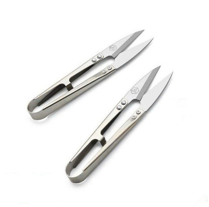1156★  New PIN brand All stainless steel special steel yarn scissors Bud scissors Trimming cloth trimming head Mini spring U-shaped small scissors Embroidery