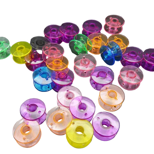 1860★ Colorful Transparent Plastic Bobbins for Brother and Butterfly Domestic Electric Sewing Machines★