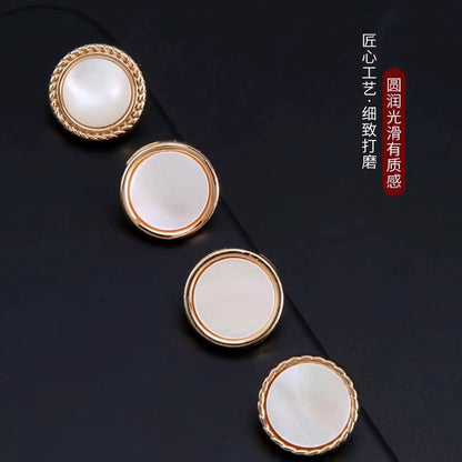 3361★  Pearlescent pearl metal shell button shirt cardigan versatile buttons high-end children's clothes versatile round buttons