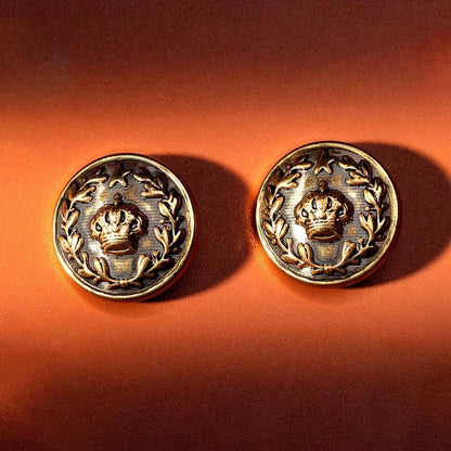 3266★  Gold crown buttons round versatile men's and women's tops clothes metal buttons high-end coats trench coats sweater buttons