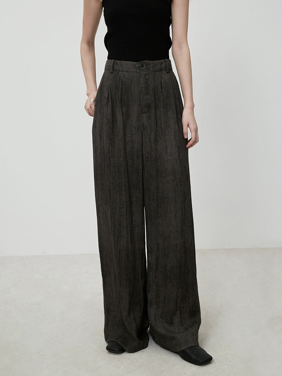 CAREMIND temperamento viajero viste traje gris sin mangas pantalones de piso de pierna ancha traje de dos piezas verano 