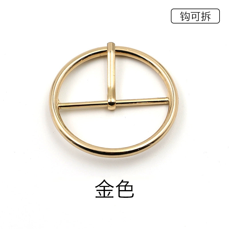 3527★ Botón redondo de metal de tres velocidades, hebilla de cinturón, correa, hebilla de día, caja de zapatos, hebilla de bolso, hebilla de esquina decorativa de ropa