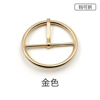 3527★ Botón redondo de metal de tres velocidades, hebilla de cinturón, correa, hebilla de día, caja de zapatos, hebilla de bolso, hebilla de esquina decorativa de ropa