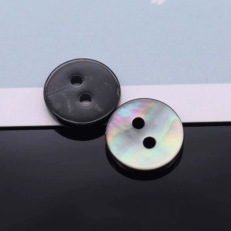 3369★  Natural color black butterfly shell buttons men's shirt cuff buttons colorful pearlescent shell texture buttons