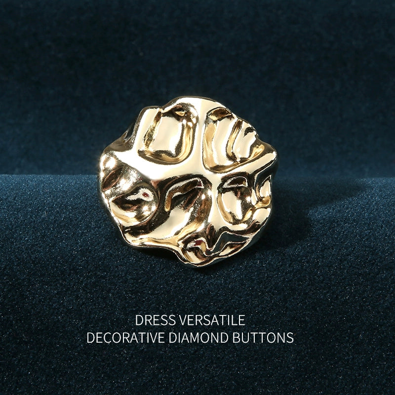 3236★  High-end coat buttons Wave metal buttons Men's and women's tops Suit buttons Versatile sweater jacket decoration