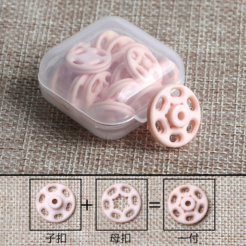 3475★ Abrigo de lana con botones a presión de nailon de color, botones para madre e hijo, botones ocultos invisibles de plástico, botones redondos para camisa antiluz