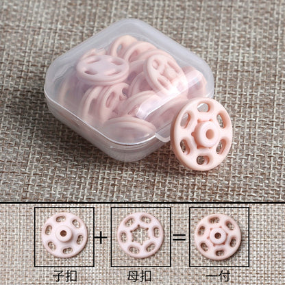 3475★ Abrigo de lana con botones a presión de nailon de color, botones para madre e hijo, botones ocultos invisibles de plástico, botones redondos para camisa antiluz