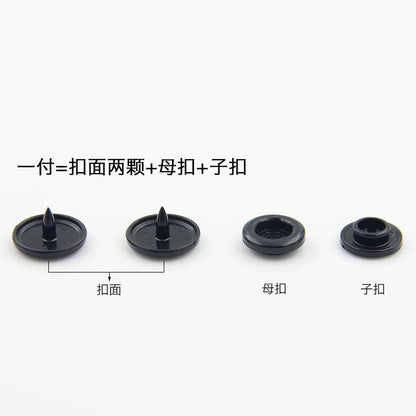 3413★  Plastic four-in-one buckle special button for colored baby clothes, seam-free hidden button, baby buckle nail button, mother and child buckle