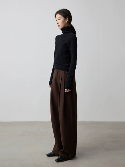 Pantalon décontracté CAREMIND Maillard, nouveau pantalon droit taille haute, ample et fin, drapé, repassage gratuit, pour femme