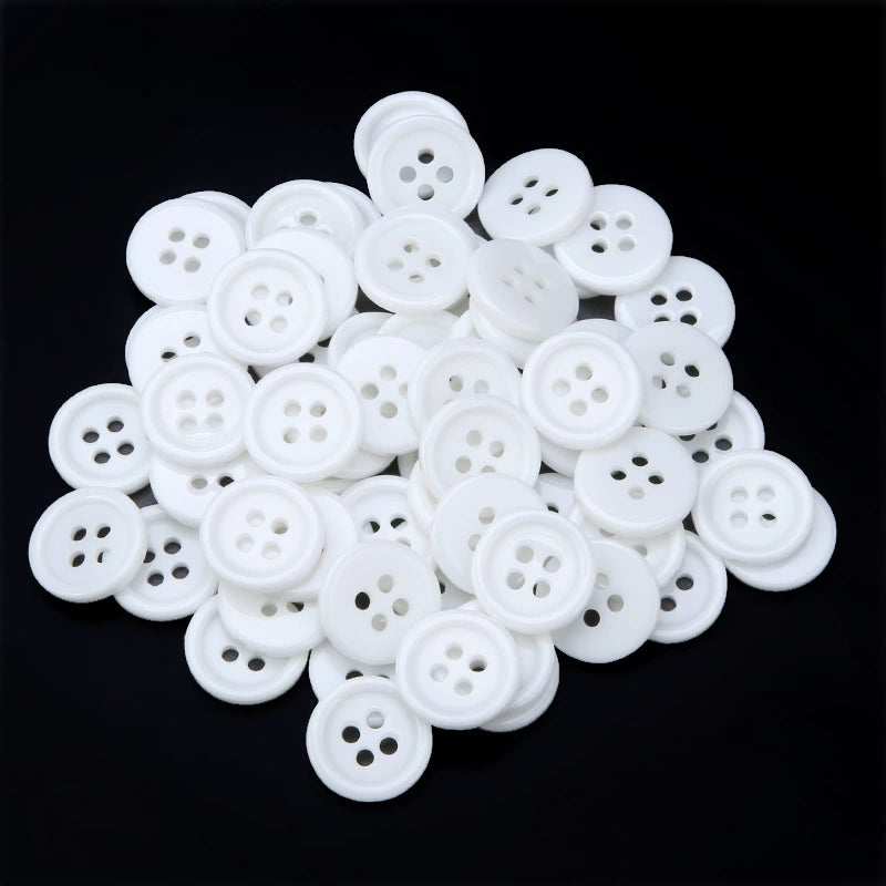 3495★ Botones Especiales Resina Transparente Dos Ojos Cuatro Ojos Botón de Pan Botón de Camisa Botón de Camisa de Primavera y Verano Botón de Suéter de Chaqueta