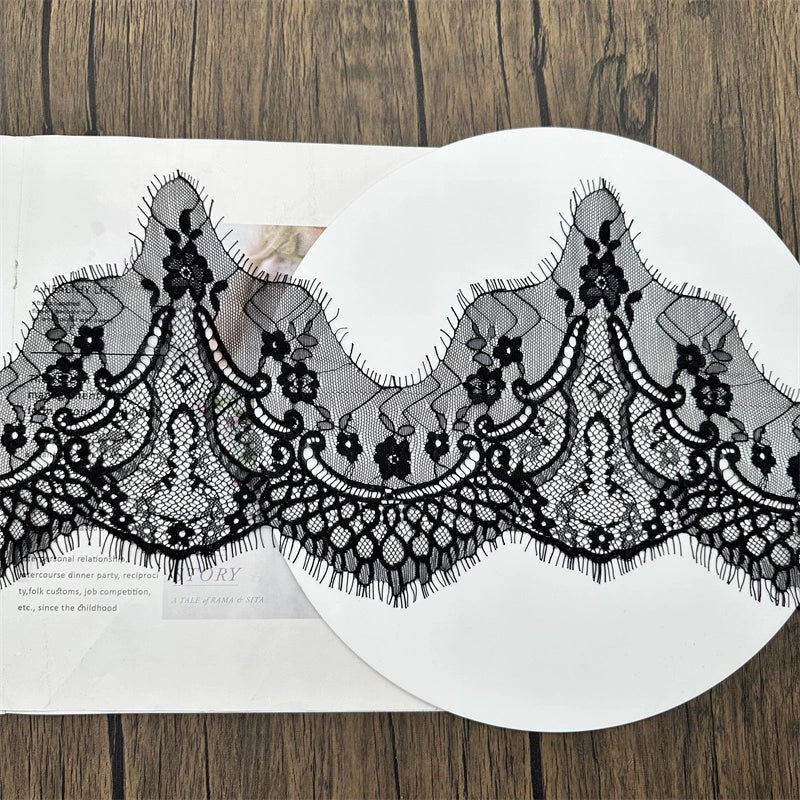 3764 Ancho 20cm Pestañas irregulares Encaje DIY Cortina Ropa Falda Velo de boda Accesorios de empalme