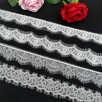 3777 ancho 4-5cm exquisito encaje de pestañas pequeñas DIY tela hecha a mano ropa interior falda cuello accesorios decorativos