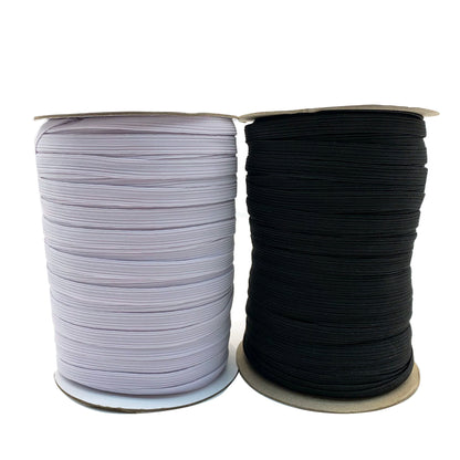 3867 3 mm 5 mm 6 mm 9 mm negro y blanco delgado plano estrecho alto elástico caballo banda elástica puños cintura banda de goma hebilla cuerda accesorios