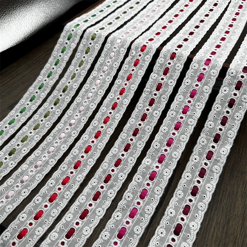 3553★ Ancho 4,5 cm Nuevo color Cinta de algodón Hilo de encaje Hecho a mano DIY Lolita Accesorios de ropa de bebé