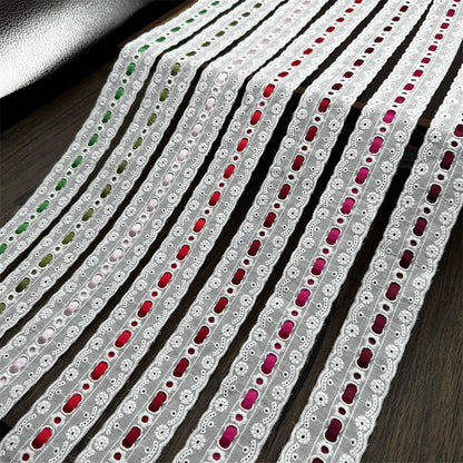 3553★ Ancho 4,5 cm Nuevo color Cinta de algodón Hilo de encaje Hecho a mano DIY Lolita Accesorios de ropa de bebé