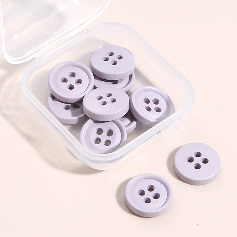 3324★  Round Shirt Clothes Decorative Buttons Shirt Cardigan Top Women's Four-Eye Buttons Sweater Cuffs Small Button Accessories