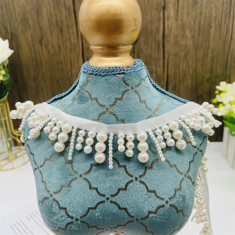 Accesorios de encaje de perlas de alta calidad de 3689 cm de ancho, con flecos, hechos a mano, para decoración de ropa, pequeños accesorios fragantes, falda DIY