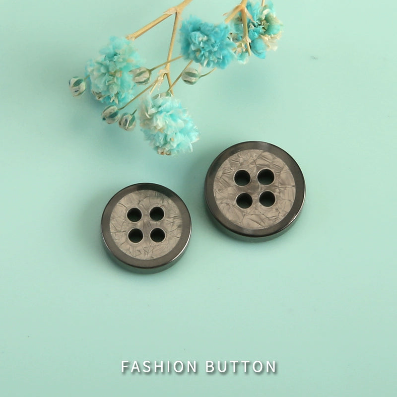 3336★  Shirt Button Resin Black and White Button Shirt Top Decoration High-end Men's and Women's Clothes Sewing Accessories Round Buttons