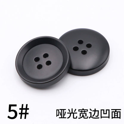 3445★ Botones redondos negros para abrigos, botones para chaquetas de traje para hombres y mujeres, accesorios versátiles para gabardinas y botones superiores.