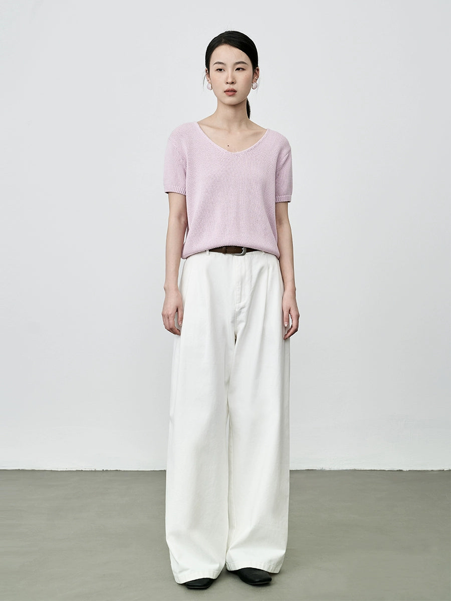 Pantalones vaqueros de pierna ancha y cintura alta CAREMIND para mujer 2024 nuevos pantalones ajustados rectos con forma de pera 