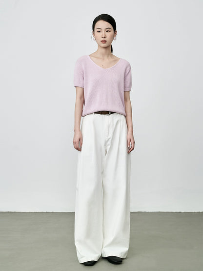 Pantalones vaqueros de pierna ancha y cintura alta CAREMIND para mujer 2024 nuevos pantalones ajustados rectos con forma de pera 