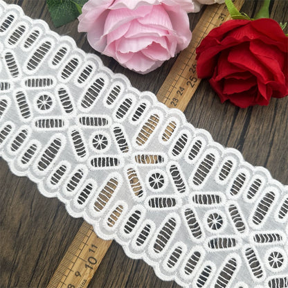 3787 Bordado de algodón de alta calidad con borde ondulado, encaje hueco, bricolaje, ropa, cortina, cuello, borde, puño, material de joyería