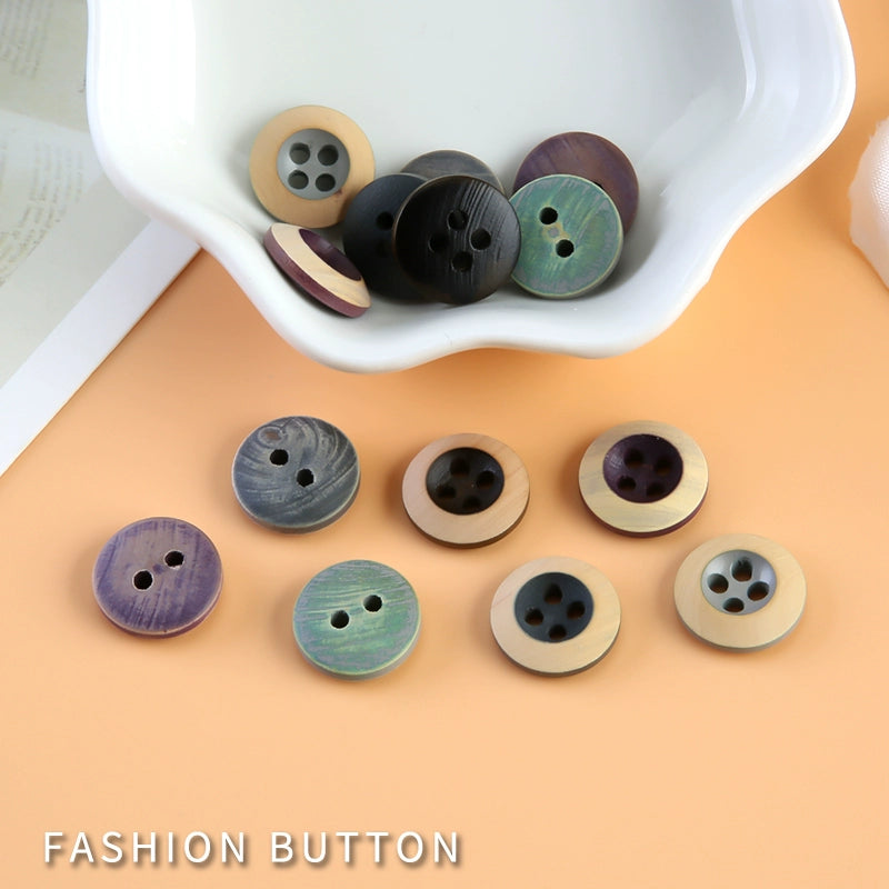 3329★  Fashion blouse buttons clothes cuffs small fragrant decorative buttons high-end cardigan sweater wooden round buttons