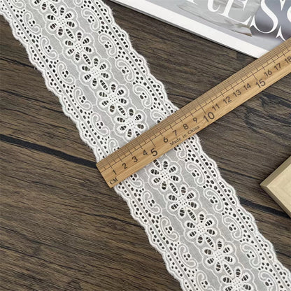 3794 Encaje bordado de algodón blanco de alta calidad para empalme de ropa, material decorativo, correa de hombro, accesorios de joyería