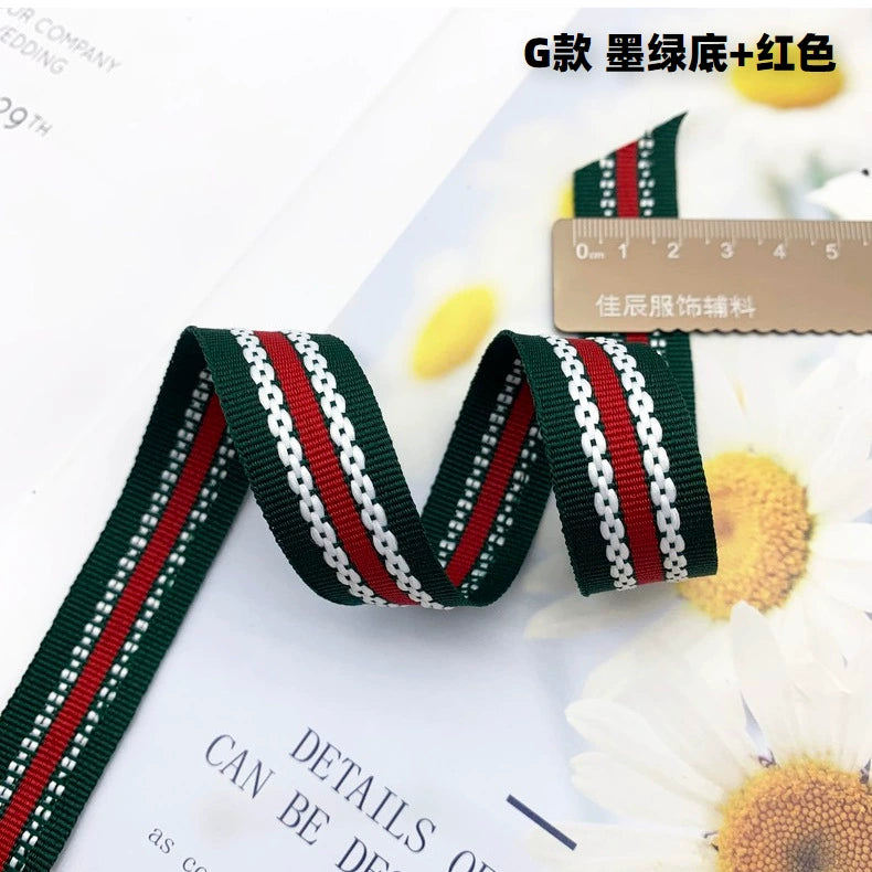 3857 Tiras de borde de cinta jacquard de punto de salto de rayas de color de 2 cm, ribete de borde de pantalones, tiras laterales, textiles para el hogar, accesorios de ropa