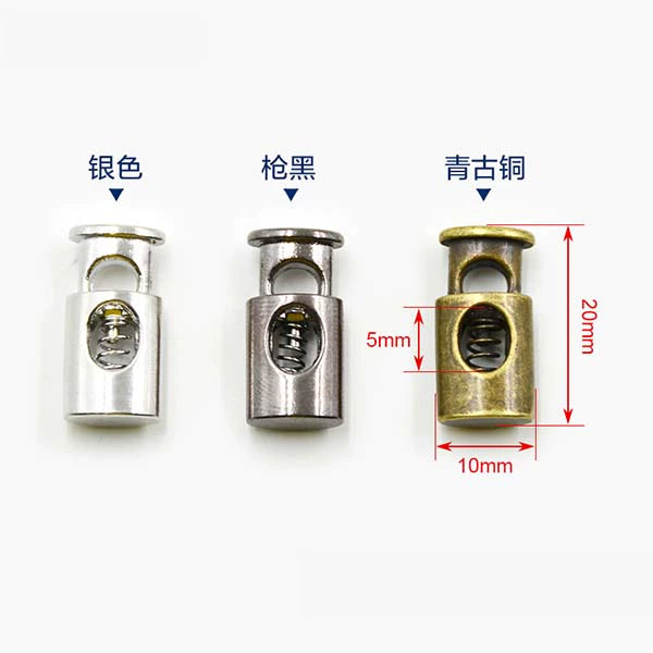 3547★ Hebilla de resorte de metal para chaqueta, cuerda elástica, hebilla de ajuste de banda elástica, hebilla de nariz de cerdo, hebilla de cuerda fija, hebilla de ajuste, botón de cordón