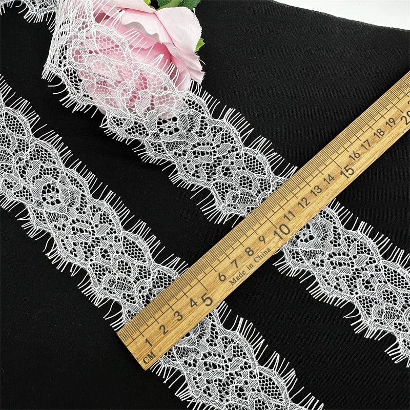 3777 ancho 4-5cm exquisito encaje de pestañas pequeñas DIY tela hecha a mano ropa interior falda cuello accesorios decorativos