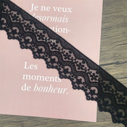 3818 Ropa popular Hilo de malla suave Accesorios hechos a mano Materiales de costura Oferta especial Encaje encaje tela de algodón puro bordado por computadora