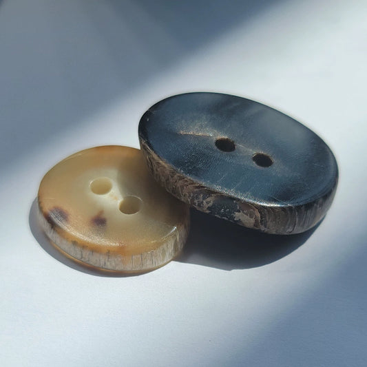 3422★  High-end rough horn buttons DIY handmade buttons decorative retro coat coat men's clothing buttons