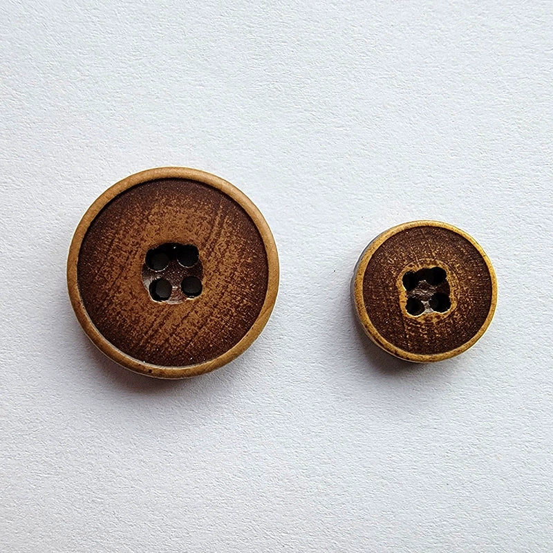 3457★  Round wood buttons black brown men's and women's clothes shirt shirt sweater cardigan buttons handmade small buttons