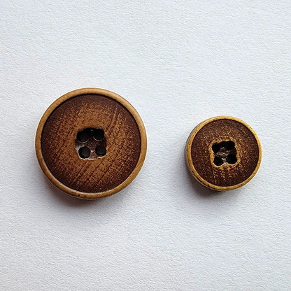 3457★  Round wood buttons black brown men's and women's clothes shirt shirt sweater cardigan buttons handmade small buttons