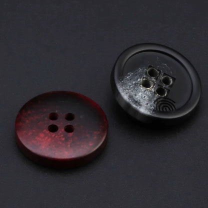 3439★ Abrigo de traje para mujer, botones decorativos de alta gama, botones redondos, ropa, chaqueta, suéter, traje, botones negros, botones de resina