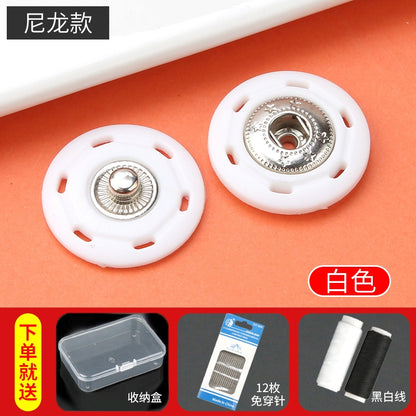 3468★ Botones ocultos de nailon para mujer, gabardina, abrigo, suéter, chaqueta, botones invisibles, ropa, botones para niños y madres.