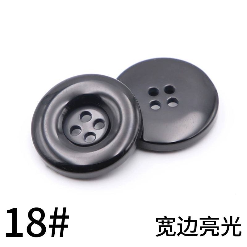 3445★ Botones redondos negros para abrigos, botones para chaquetas de traje para hombres y mujeres, accesorios versátiles para gabardinas y botones superiores.