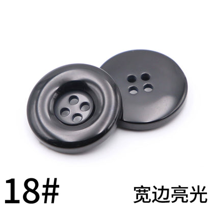 3445★ Botones redondos negros para abrigos, botones para chaquetas de traje para hombres y mujeres, accesorios versátiles para gabardinas y botones superiores.