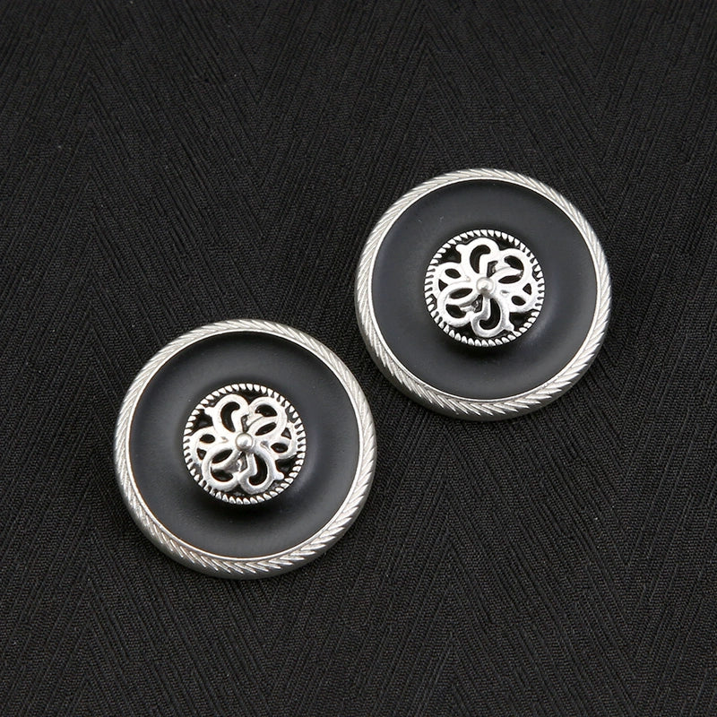 3256★  Coat buttons high-end clothes jacket sweater trench coat top metal buttons gold black round decorative accessories buttons