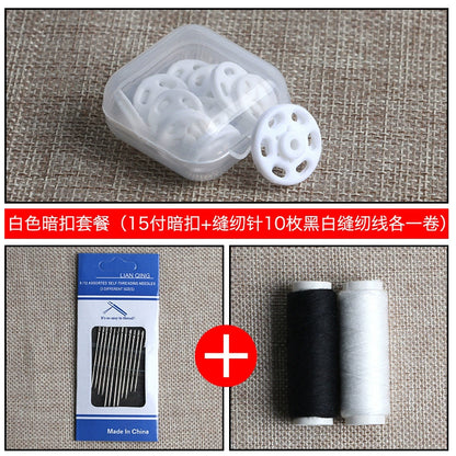 3484★ Botón oculto de plástico invisible transparente para madre e hijo, camisa con botones antiluz, cárdigan, ropa de bebé, botón a presión