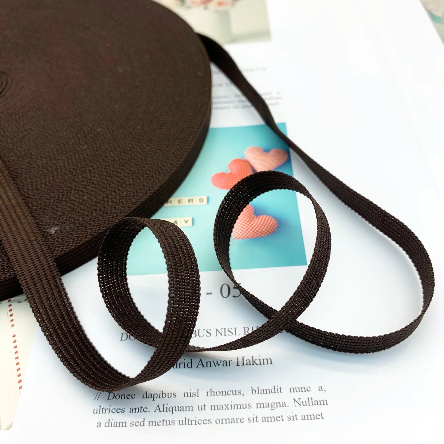 3883  Spot 30 colors 1cm non-elastic horse strap color back collar pressure strip webbing neckline strap side strip clothing accessories