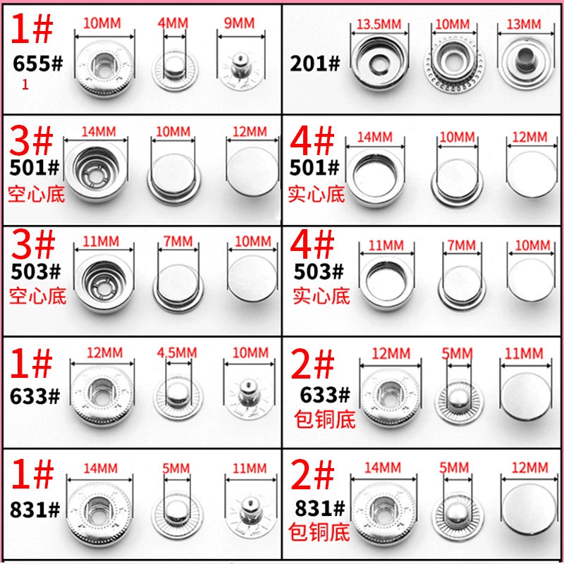 3411★  Metal high-end clothes clothing mother and child buttons jacket hidden buttons round coat down jacket buttons buttons buttons buttons