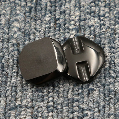 3446★ Botones redondos negros para abrigo, moda femenina, versátil, de lana, para suéter, chaqueta, cárdigan, gabardina, botones pequeños