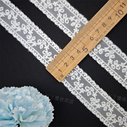 3826 Accesorios de bordado de malla con borde de encaje bilateral, encaje de algodón puro hecho a mano, accesorios para el cabello, ropa, falda, cinturón de encaje